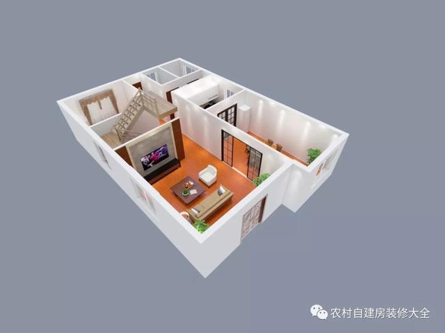 94平一樓一居室簡(jiǎn)單裝修效果圖！