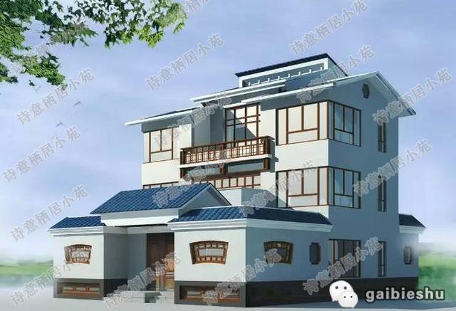 12×15米三層中式別墅設計圖，帶挑空客廳，主體造價30萬左右。