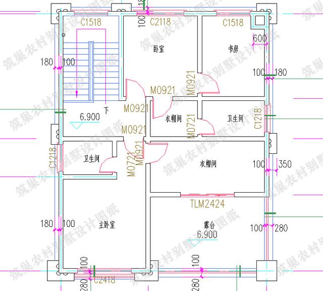 占地面積約100㎡的三層農(nóng)村小別墅，有陽臺(tái)+大露臺(tái)，南北通透，適合現(xiàn)代農(nóng)村自建房。