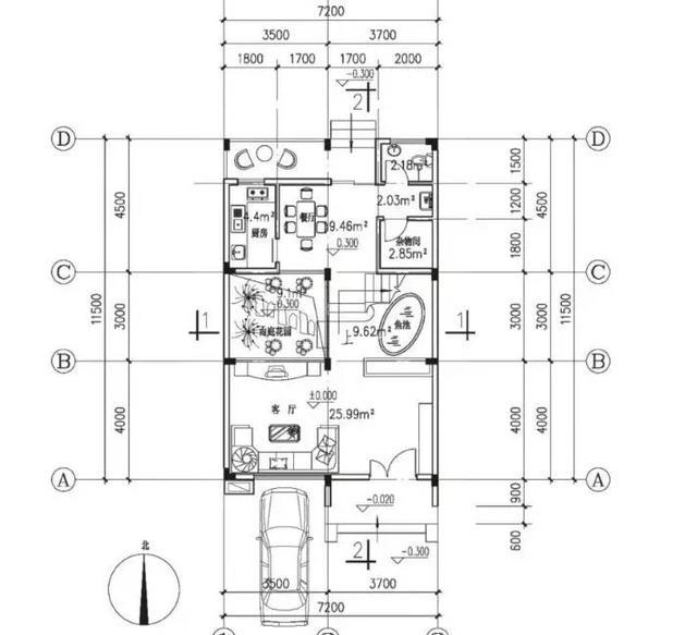 占地面積約80平方米的二層別墅設(shè)計圖，采用現(xiàn)代風(fēng)格，戶型簡單大方，功能齊。