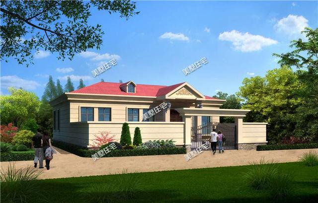 兩棟一層農村自建房，結構比較簡單，時尚又實惠，帶院子，爸媽都愛！