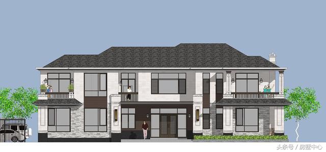 兩棟兩層簡(jiǎn)歐別墅設(shè)計(jì)圖，帶酒窖+土灶+鍋爐房，居住使用功能非常齊全，非常適合北方居住。