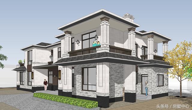 兩棟兩層簡(jiǎn)歐別墅設(shè)計(jì)圖，帶酒窖+土灶+鍋爐房，居住使用功能非常齊全，非常適合北方居住。