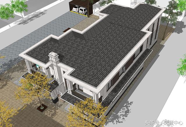 兩棟兩層簡(jiǎn)歐別墅設(shè)計(jì)圖，帶酒窖+土灶+鍋爐房，居住使用功能非常齊全，非常適合北方居住。