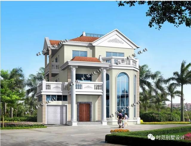 7室3廳三層歐式別墅設(shè)計(jì)圖，帶挑空客廳，時(shí)尚大氣，施工簡(jiǎn)單，適合農(nóng)村建房。