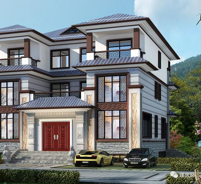 三層新中式別墅，大氣恢弘、氣派非凡，帶地下室，一款難得的豪華型別墅。