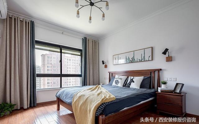 三室兩廳簡歐風(fēng)裝修，老婆花6萬半包給裝修公司，最后效果超贊，很溫馨。