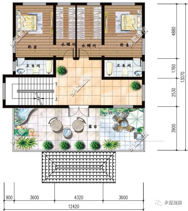 兩棟12X13米農(nóng)村三層小別墅設(shè)計(jì)圖，氣派又實(shí)用，真的美出新高度。