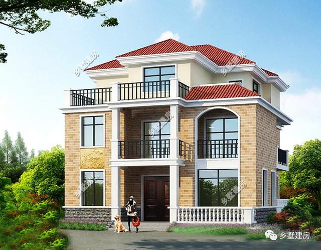 兩棟12X13米農(nóng)村三層小別墅設(shè)計(jì)圖，氣派又實(shí)用，真的美出新高度。