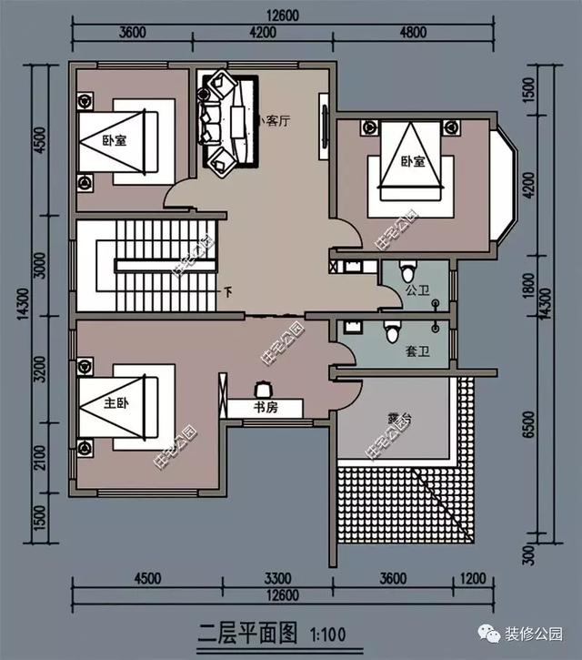 14.1X15.8米農(nóng)村二層自建房，帶車庫，造價(jià)不高，實(shí)用才是關(guān)鍵。