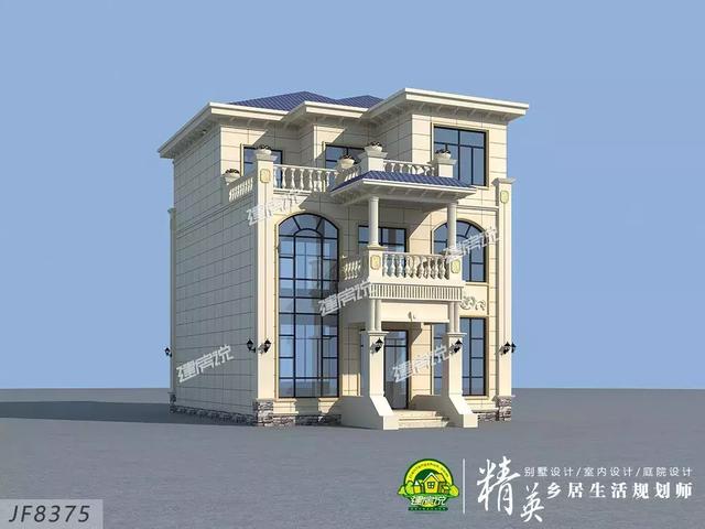 9x13米三層歐式小洋樓別墅設計圖，占地僅僅105平，外觀和布局那真的是沒得挑。