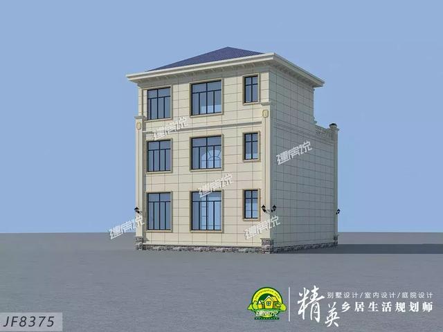 9x13米三層歐式小洋樓別墅設計圖，占地僅僅105平，外觀和布局那真的是沒得挑。