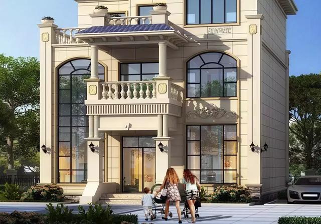 9x13米三層歐式小洋樓別墅設計圖，占地僅僅105平，外觀和布局那真的是沒得挑。