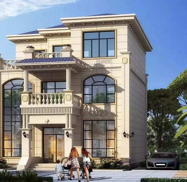 9x13米三層歐式小洋樓別墅設計圖，占地僅僅105平，外觀和布局那真的是沒得挑。