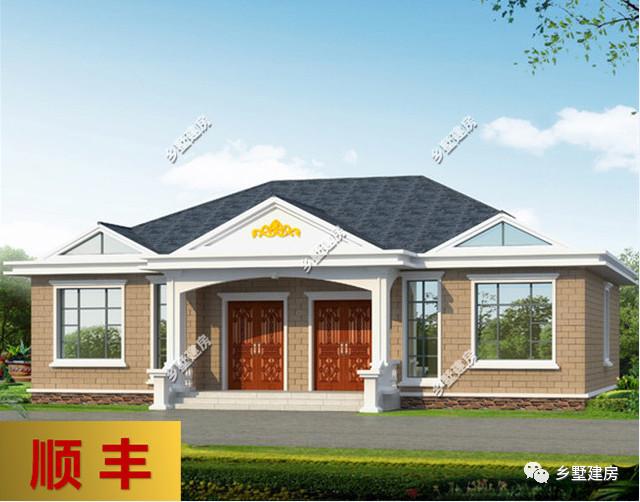 3款農村一層別墅設計圖，又省錢又住的舒服，首選一層自建別墅。