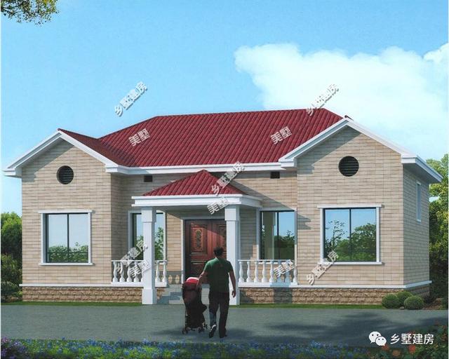 3款農村一層別墅設計圖，又省錢又住的舒服，首選一層自建別墅。