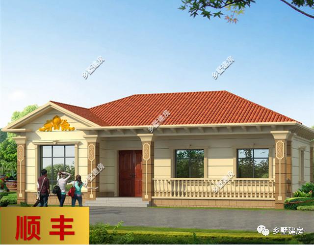 3款農村一層別墅設計圖，又省錢又住的舒服，首選一層自建別墅。