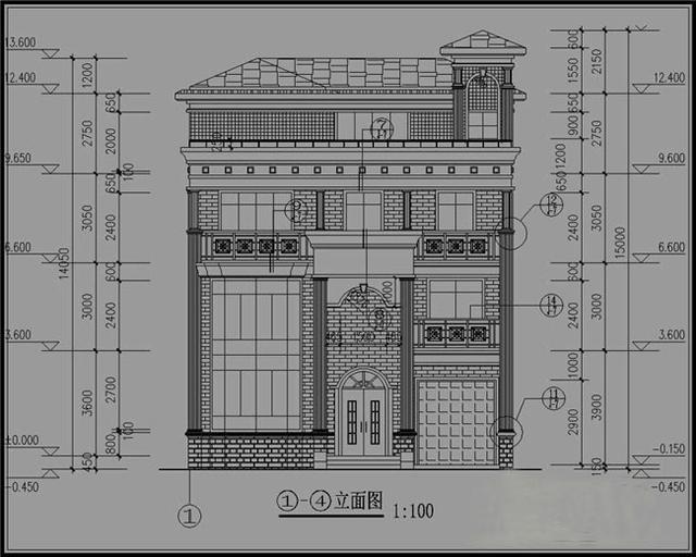 11X16米三層半別墅設(shè)計(jì)圖，時尚大方，結(jié)構(gòu)美觀漂亮，適合農(nóng)村居住。