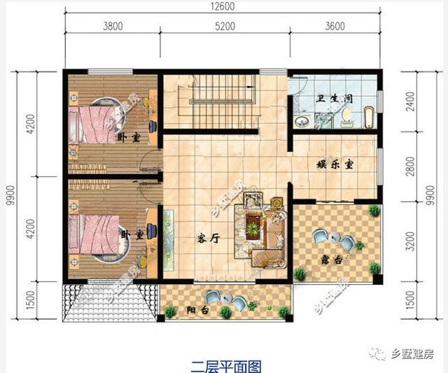 12米x10米，兩棟二層別墅設(shè)計(jì)圖，經(jīng)濟(jì)實(shí)用又漂亮。