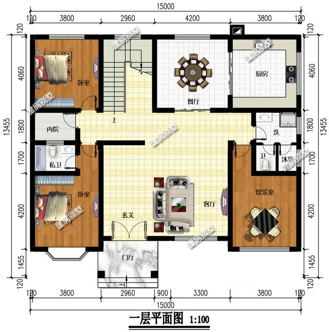 15x13.45的三層農(nóng)村自建房，涵養(yǎng)與大方兼顧，建起來了那一定是萬眾矚目！