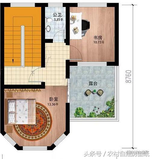 兩棟鄉(xiāng)村小戶型別墅設(shè)計圖，不僅造價低、戶型布局合理，而且顏值上也絲毫沒有打折扣。