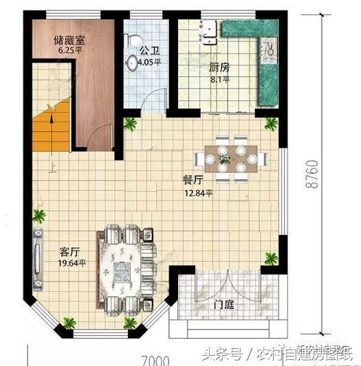 兩棟鄉(xiāng)村小戶型別墅設(shè)計圖，不僅造價低、戶型布局合理，而且顏值上也絲毫沒有打折扣。