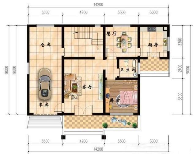推薦兩款帶獨(dú)立式廚房的農(nóng)村自建房設(shè)計(jì)圖，布局也是格外的好