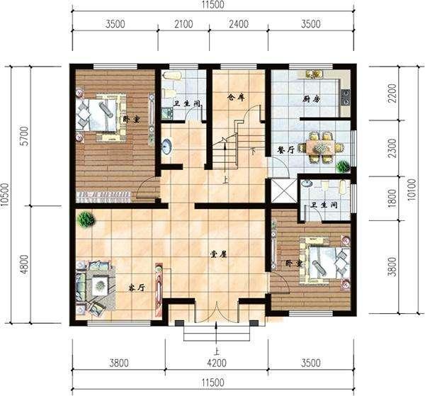 3款帶堂屋農(nóng)村別墅設(shè)計圖，都堪稱經(jīng)典戶型，讓人過目不忘