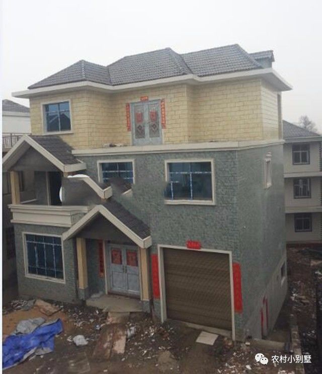 11.5x10米三層農(nóng)村自建房屋設(shè)計圖，附完工實(shí)拍圖