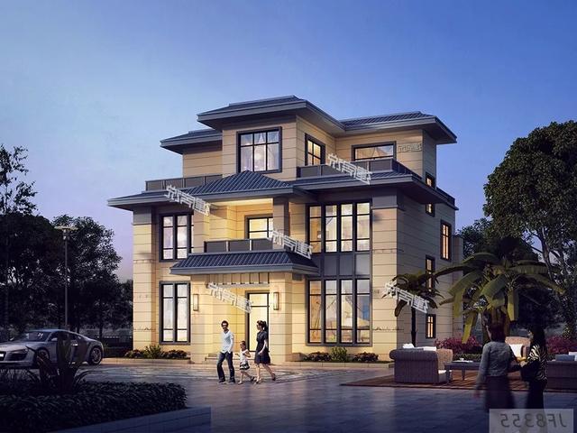 三層新中式別墅設(shè)計(jì)圖，實(shí)用性好，完全符合自身的居住要求