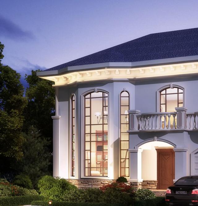 精致秀氣的二層別墅設(shè)計圖，整體暖色調(diào)，讓人一看就感覺很溫暖