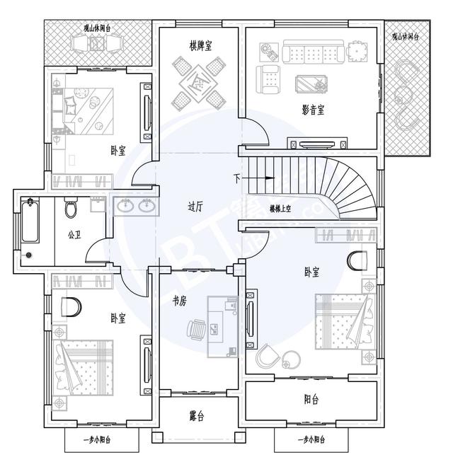 10.8米X13米兩層別墅設計圖，實用且美觀大氣，北方再適合不過的戶型