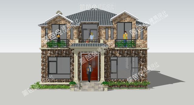 10.8米X13米兩層別墅設計圖，實用且美觀大氣，北方再適合不過的戶型