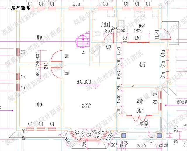 13×11米二層別墅設(shè)計(jì)圖，庭院內(nèi)設(shè)游泳池，造價(jià)25萬(wàn)。