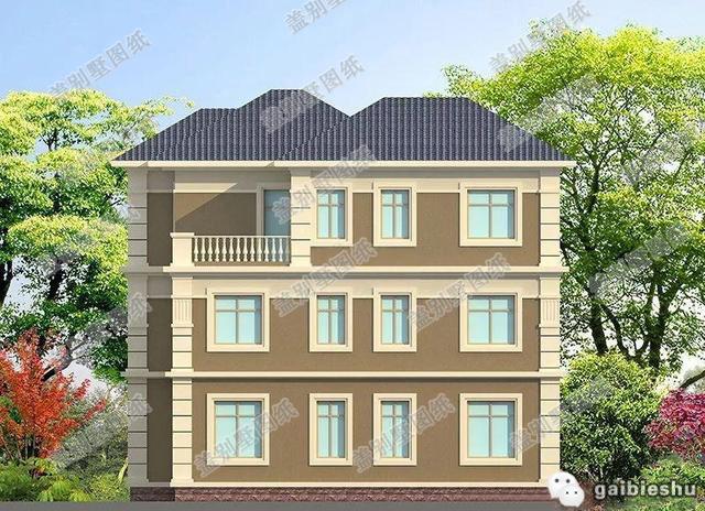 13×12米三層別墅設(shè)計(jì)圖，美觀時(shí)尚，造價(jià)35萬(wàn)以?xún)?nèi)。