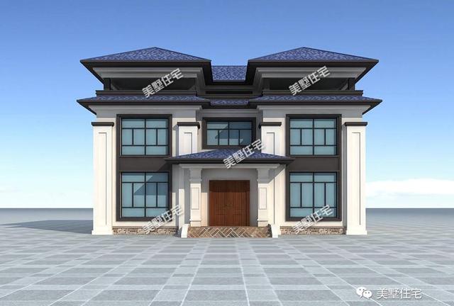 新三層中式別墅圖，帶堂屋，35萬就能建成，你可以來一套。