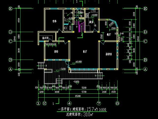 15x12米二層山地別墅設(shè)計(jì)圖，美式風(fēng)格，簡(jiǎn)單漂亮。