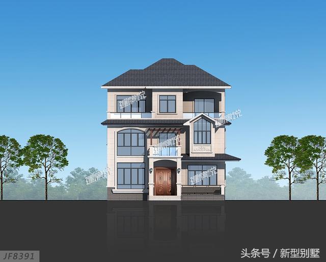 占地128平米的三層新中式別墅設(shè)計圖，簡約大氣，不妨你來建一棟？