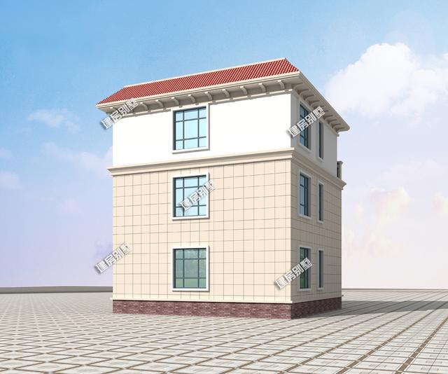 占地僅僅只有91m2農(nóng)村三層別墅設(shè)計圖，符合大部分人的建房口味