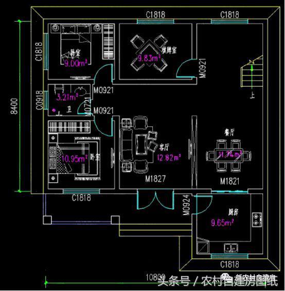中式別墅設(shè)計(jì)圖，主體造價(jià)20萬，不比那些造價(jià)幾十萬的差