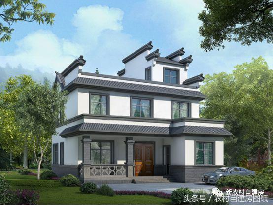 中式別墅設(shè)計(jì)圖，主體造價(jià)20萬，不比那些造價(jià)幾十萬的差