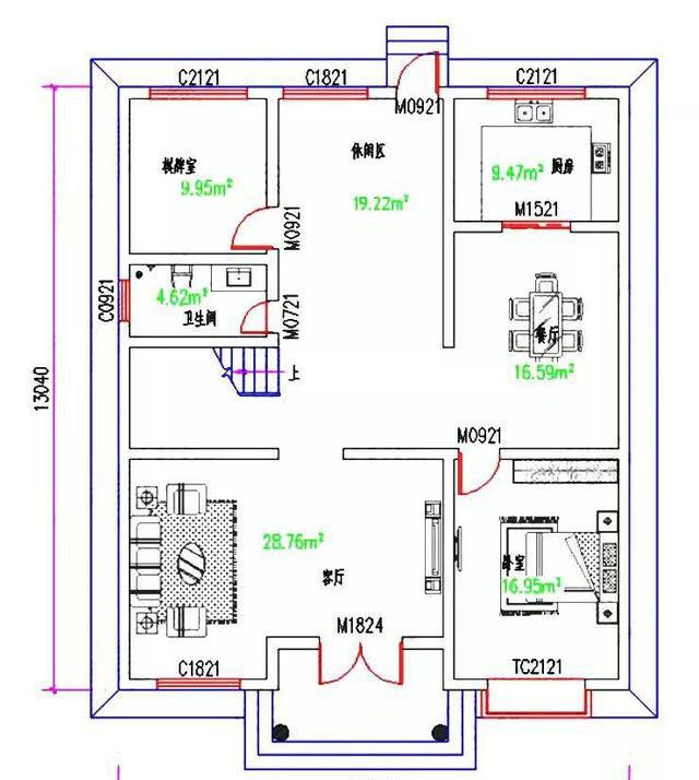 35萬以內占地140平方米中式風格三層別墅設計圖，各種功能設計應有盡有