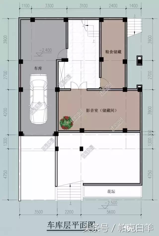 10套經(jīng)典帶車庫新農(nóng)村自建房設(shè)計(jì)圖分享，戶型方正實(shí)用