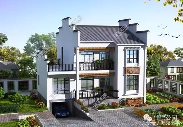 10套經(jīng)典帶車庫新農(nóng)村自建房設(shè)計(jì)圖分享，戶型方正實(shí)用