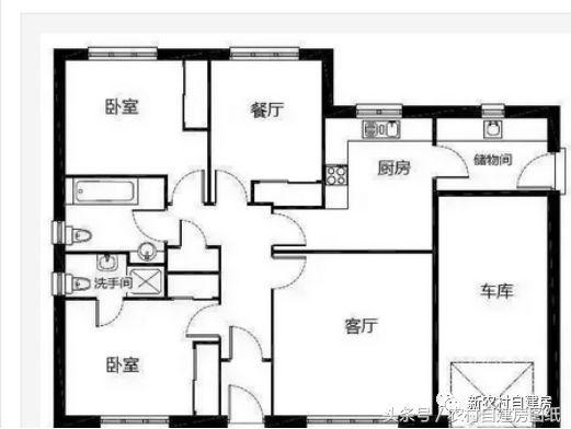 2款一層農(nóng)村別墅設(shè)計(jì)圖，外表樸素簡(jiǎn)約，內(nèi)在功能齊全，造價(jià)也非常經(jīng)濟(jì)