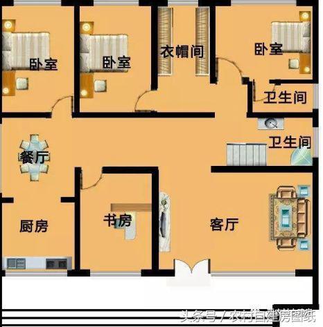 2款一層農(nóng)村別墅設(shè)計(jì)圖，外表樸素簡(jiǎn)約，內(nèi)在功能齊全，造價(jià)也非常經(jīng)濟(jì)