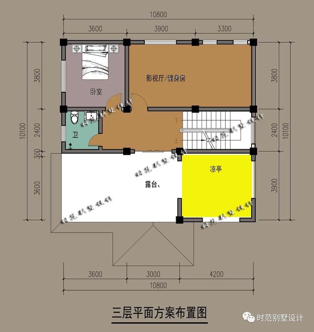 小戶型三層歐式別墅設計圖，帶涼亭露臺影視廳，6室3廳適合自建