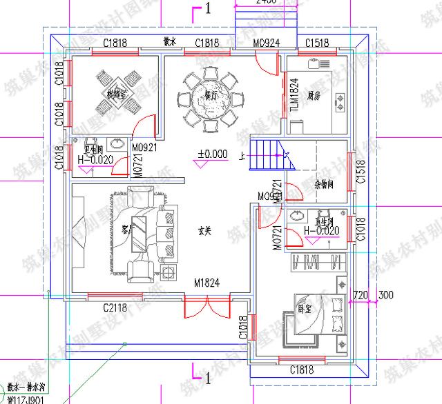 二層平屋頂3廳4臥自建房全套施工圖，施工難度較低，簡單實(shí)用