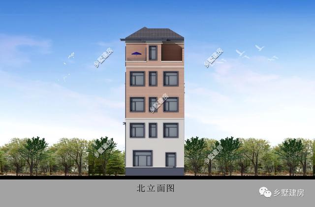 五層自建房臨街別墅設(shè)計(jì)圖，商住兩用，設(shè)計(jì)感十足
