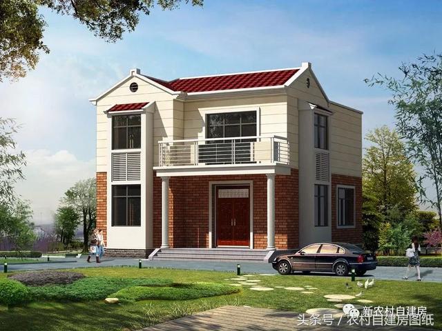 3款20萬(wàn)就能搞定的二層農(nóng)村自建房設(shè)計(jì)圖，4間臥室還帶堂屋